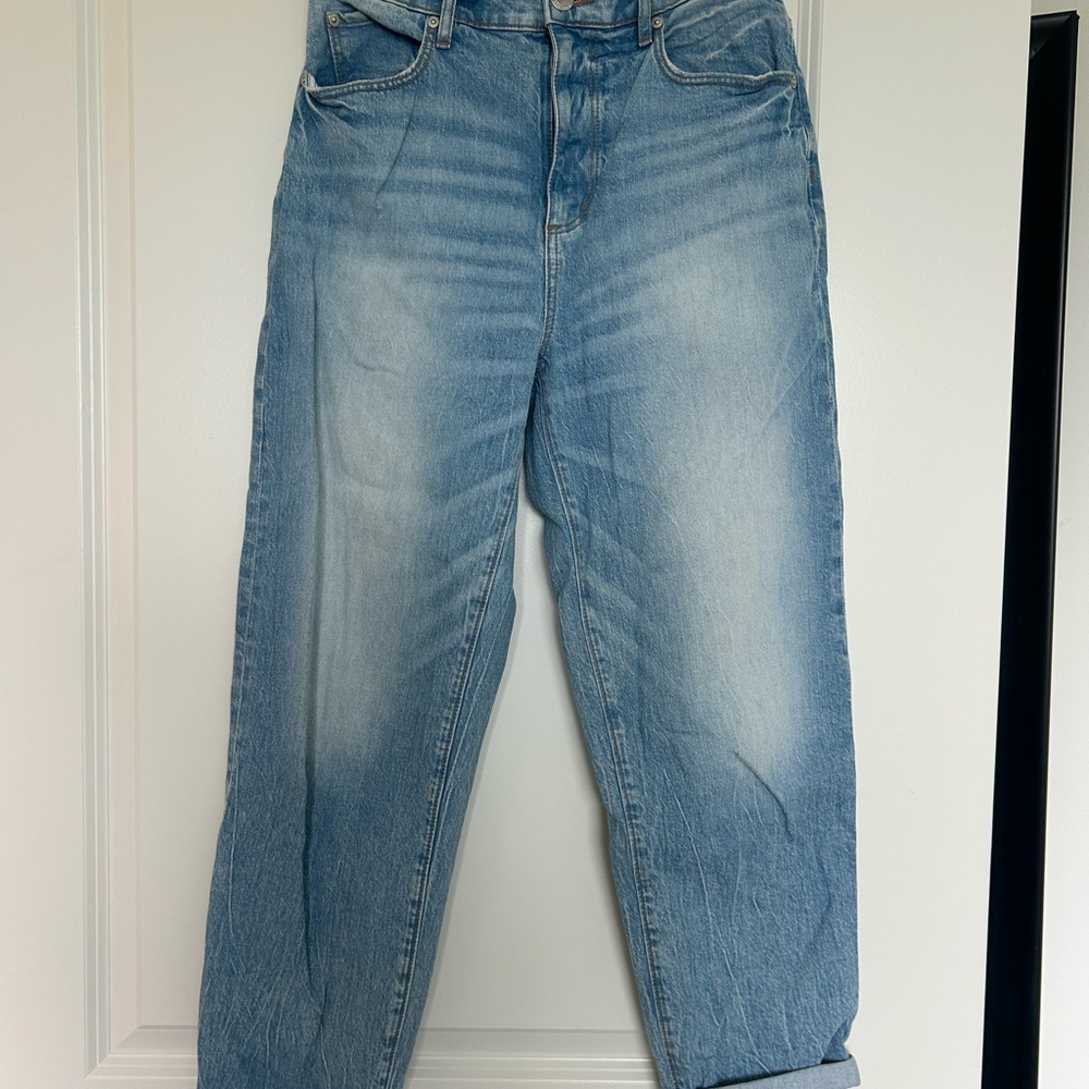 LOFT Light Wash Relaxed Crop Jeans